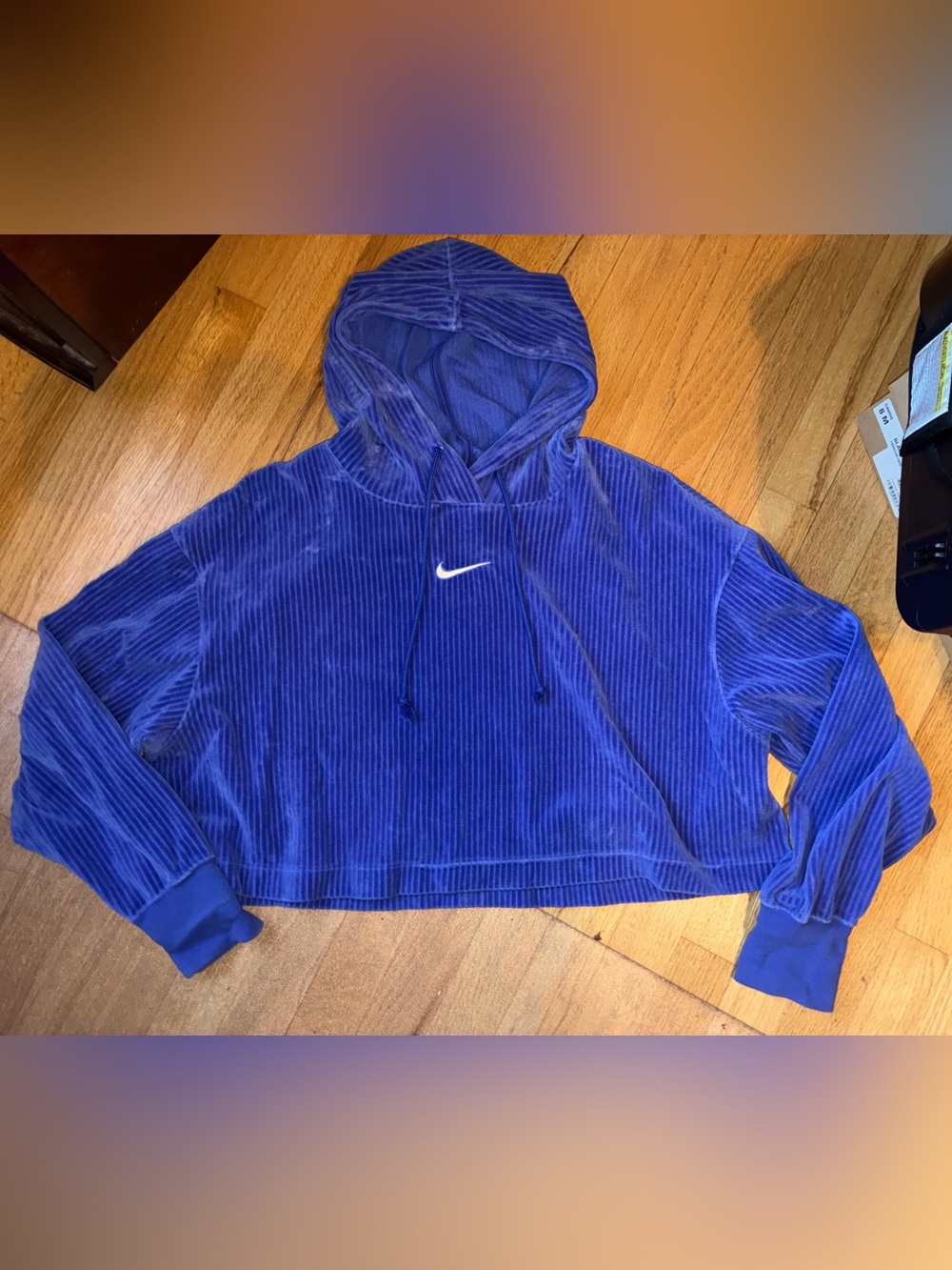 Nike Royal Blue Velour Hoodie